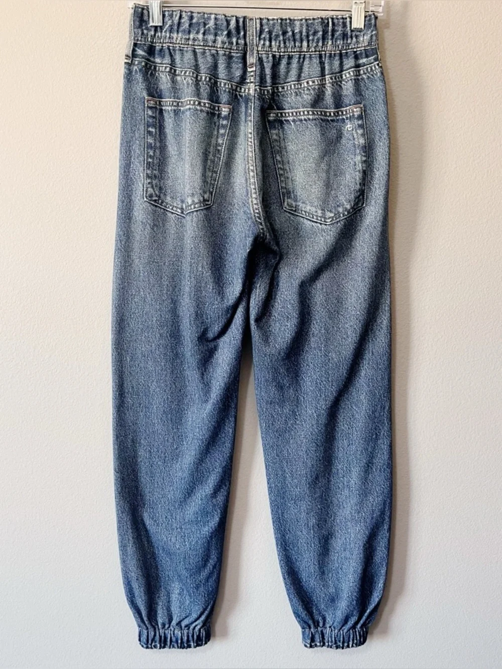 Rag & Bone Miramar Denim Cotton Terry Jogger Pants Blue Size XS Midrise Pockets - Picture 6 of 10